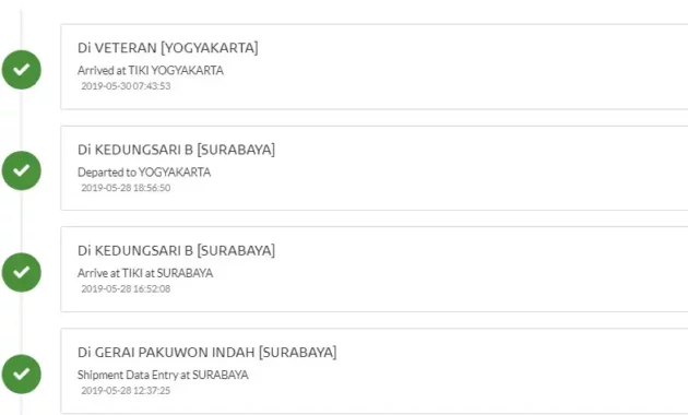 Arti Status Pengiriman TIKI