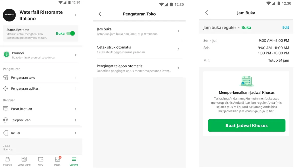 Cara Atur Jam Tutup Terencana GrabFood